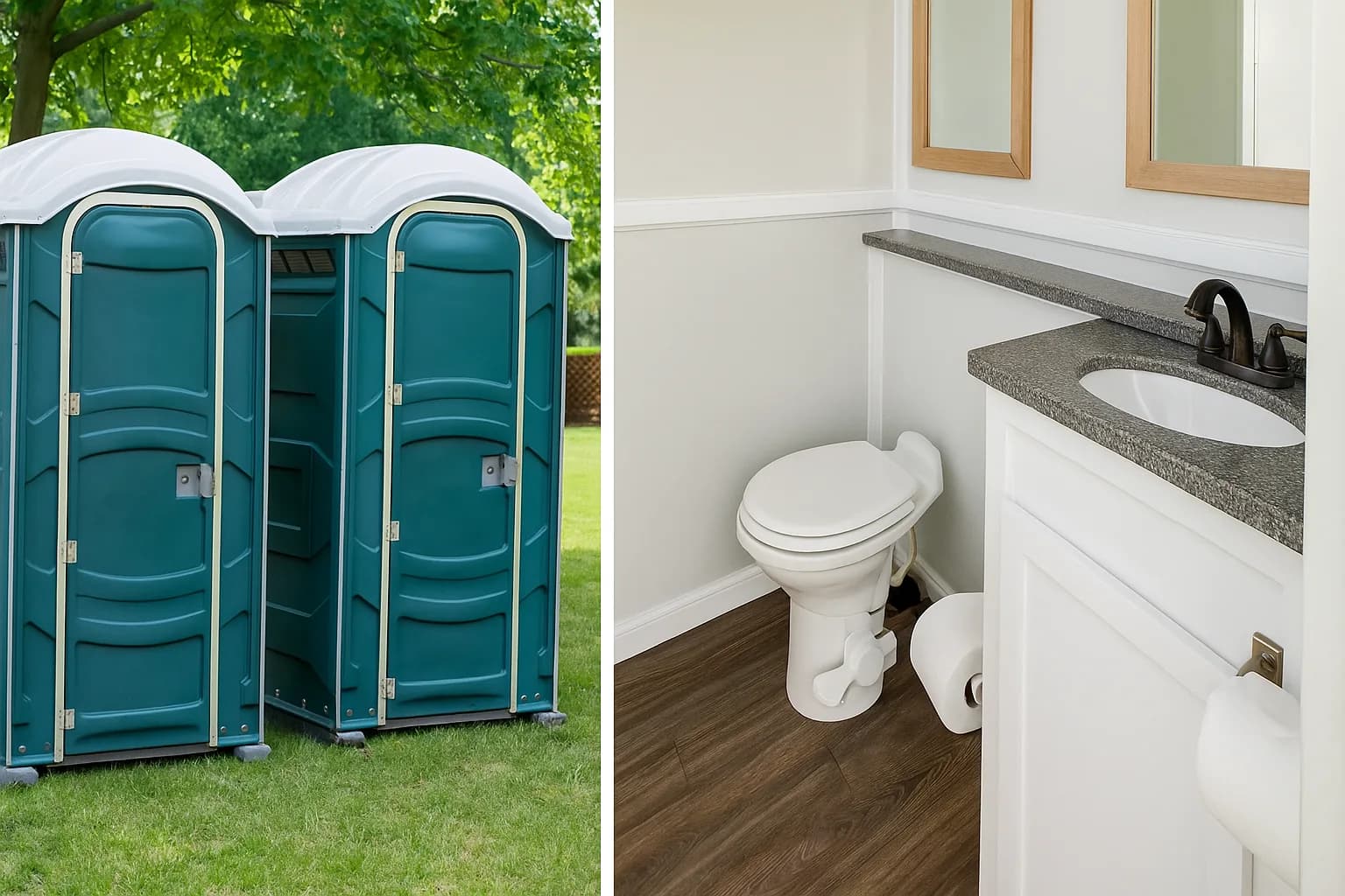 Portable toilet rentals near you — portable restroom units for events and construction